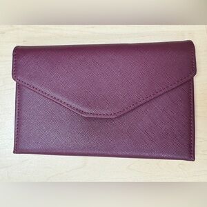 Burgandy travel wallet